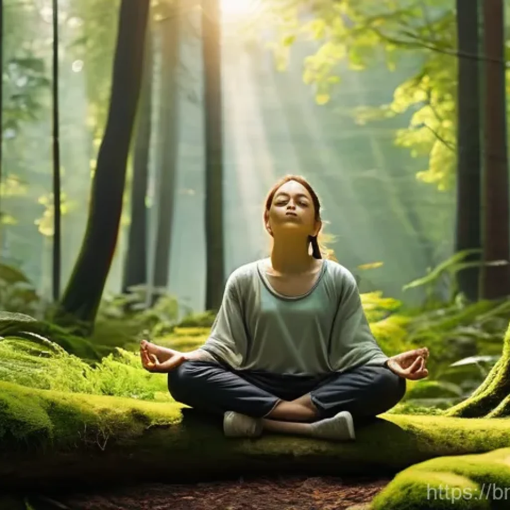 아웃도어 테라피를 활용한 스트레스 해소법 - **Prompt 1: Serene Solitude in Nature's Embrace**
A tranquil person, gender-neutral, in their la...